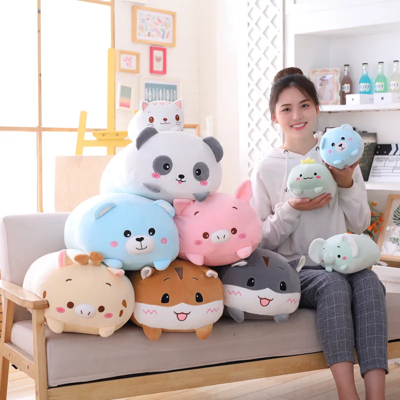 18-28CM-Soft-Animal-Cartoon-Pillow-Cushion-Cute-Fat-Dog-Cat-Totoro-Penguin-Pig-Frog-Plush