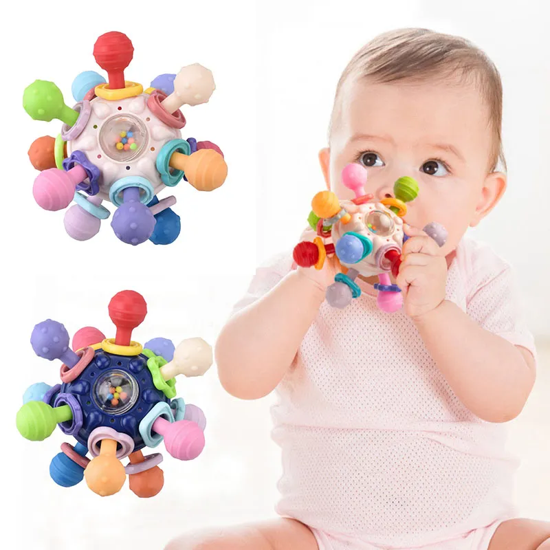 Baby-Toys-0-12-Months-Rotating-Rattle-Ball-Grasping-Activity-Baby-Development-Toy-Silicone-Teether-Baby