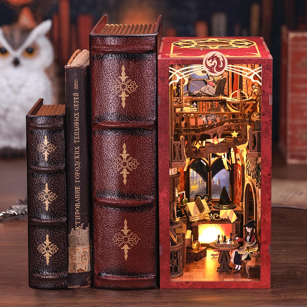 CUTEBEE-Book-Nook-Doll-House-3D-Puzzle-With-Touch-Light-Dust-Cover-Magic-Gift-Ideas-Bookshelf