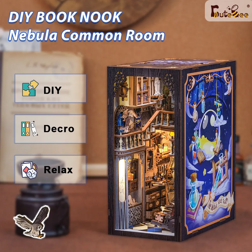CUTEBEE-DIY-Book-Nook-Miniature-Doll-House-With-Touch-Light-Dust-Cover-Gift-Ideas-Bookshelf-Insert