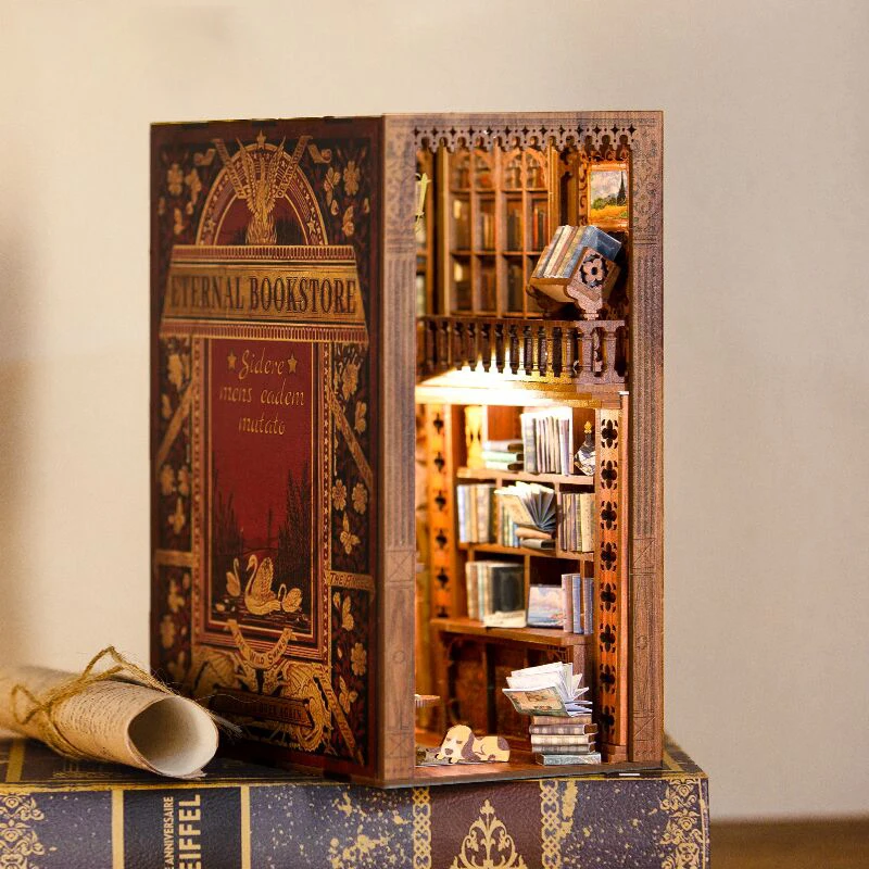 CUTEBEE-Puzzle-3D-DIY-Book-Nook-Kit-Eternal-Bookstore-Wooden-Dollhouse-with-Light-Magic-Pharmacist-Building