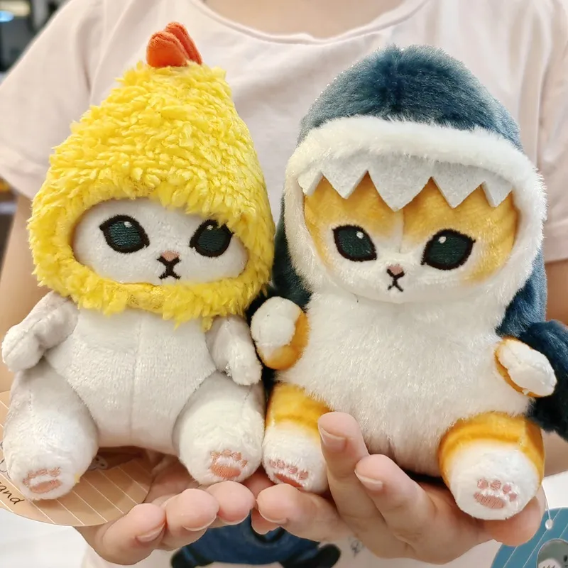 Cute-Shark-Cat-Fried-Shrimp-Cat-Plush-Doll-Pendant-Doll-Beautiful-Room-Car-Bag-Decoration-Pendant