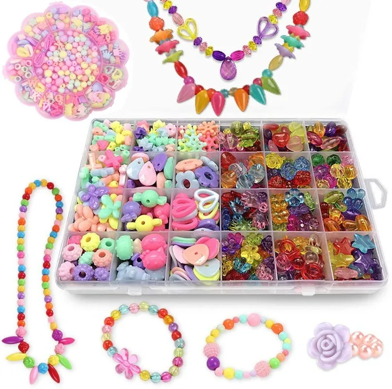 Girls-DIY-Bead-Set-Jewelry-Making-Kit-for-Kids-Girl-Pearl-Beads-for-Bracelets-Rings-Necklaces